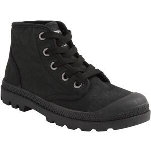 BILLABONG - Washed Black Lace-Up Wanderlust Ankle Boot